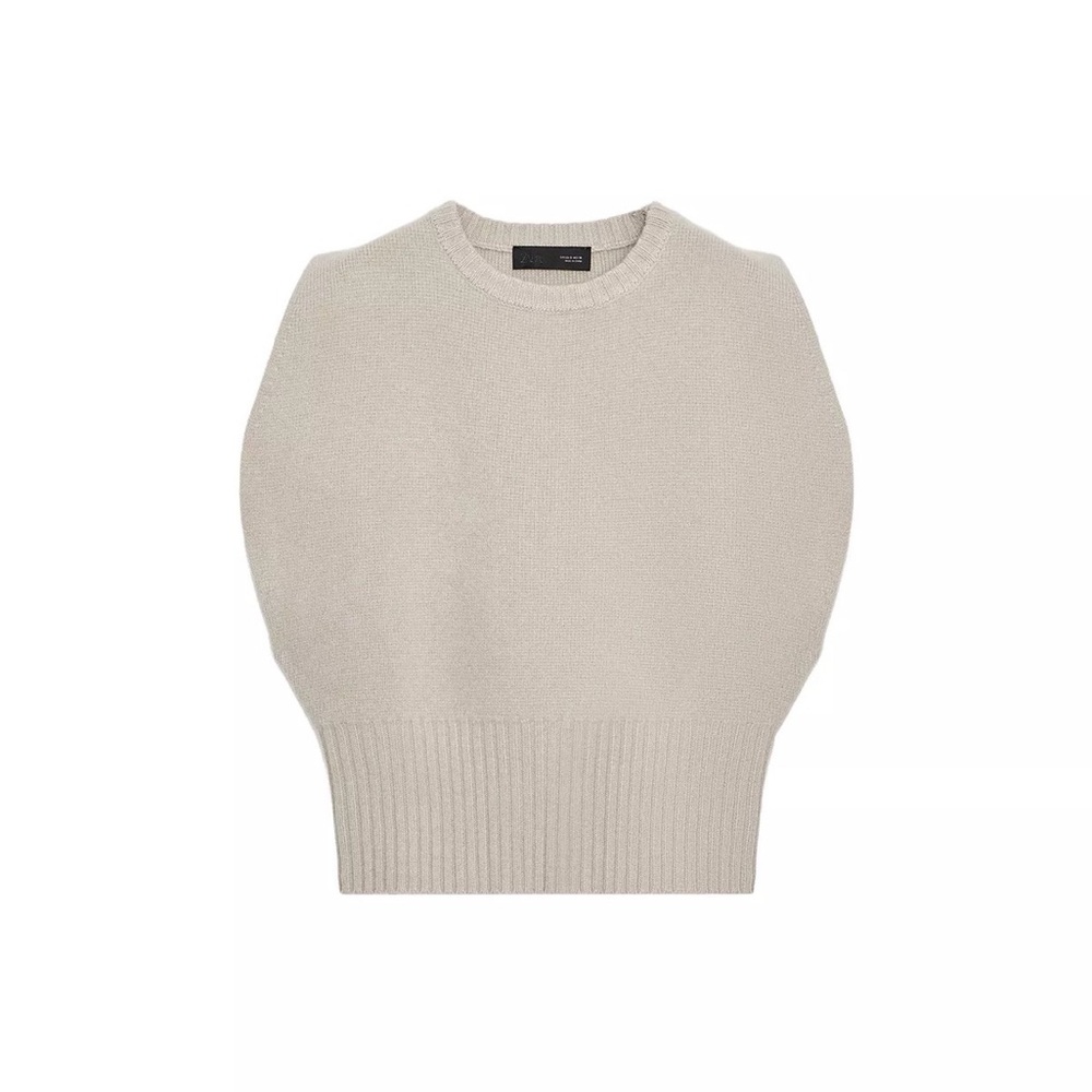 Zara 100% wool Beige Sleeveless Sweater Size S